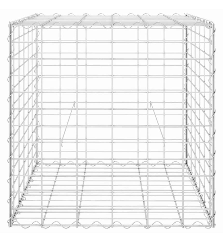 Würfel-Gabionen-Hochbeet Stahldraht 60x60x60 cm