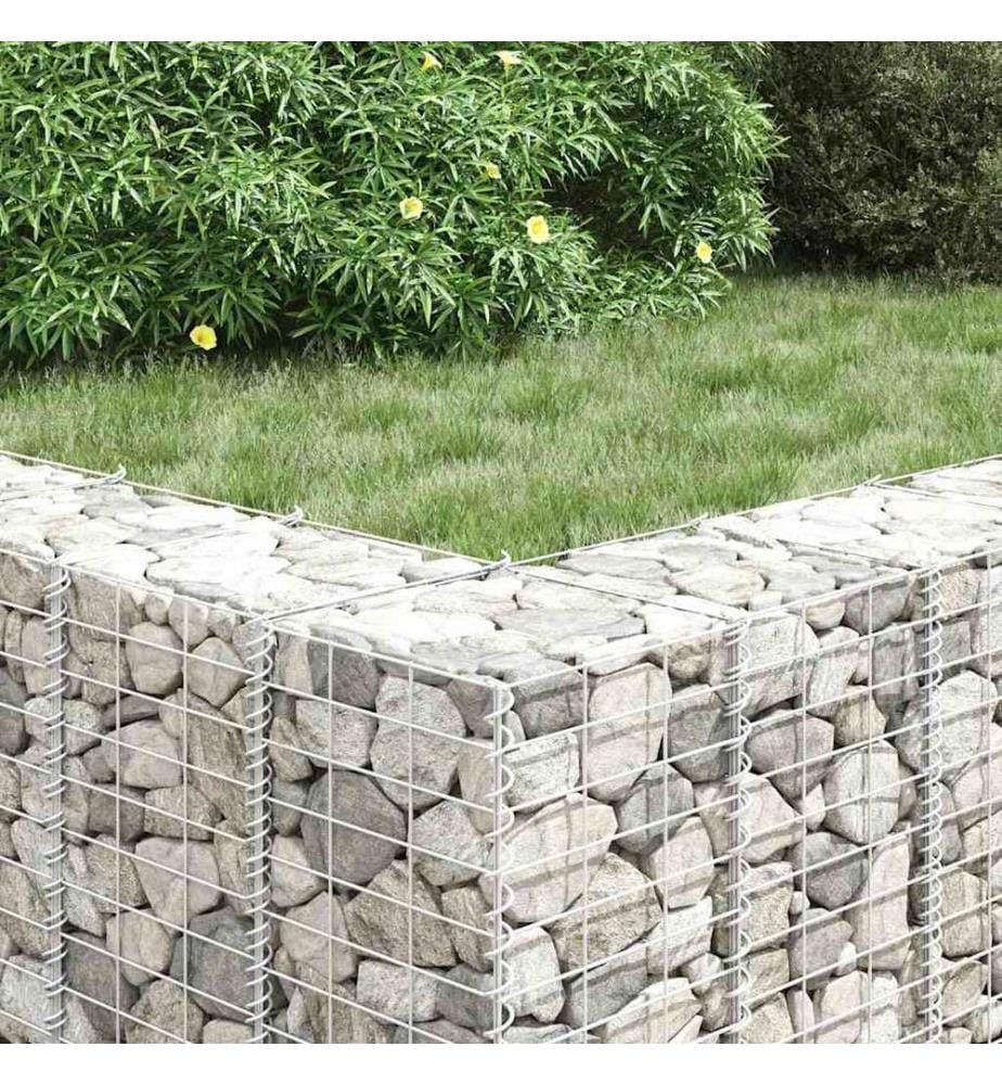 Gabionen-Hochbeete 3 Stk. 30x30x150 cm Eisen
