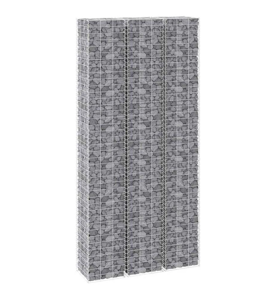 Gabionen-Hochbeete 3 Stk. 30x30x150 cm Eisen