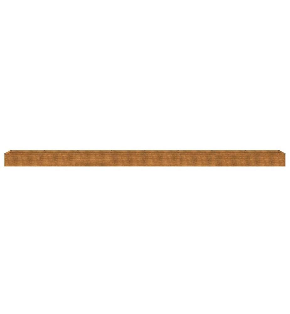 Lit surélevé de jardin 770x50x36 cm acier corten