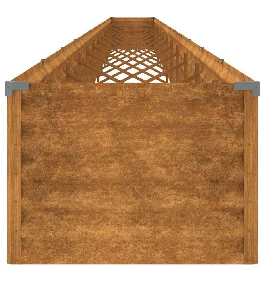 Lit surélevé de jardin 1152x50x36 cm acier corten