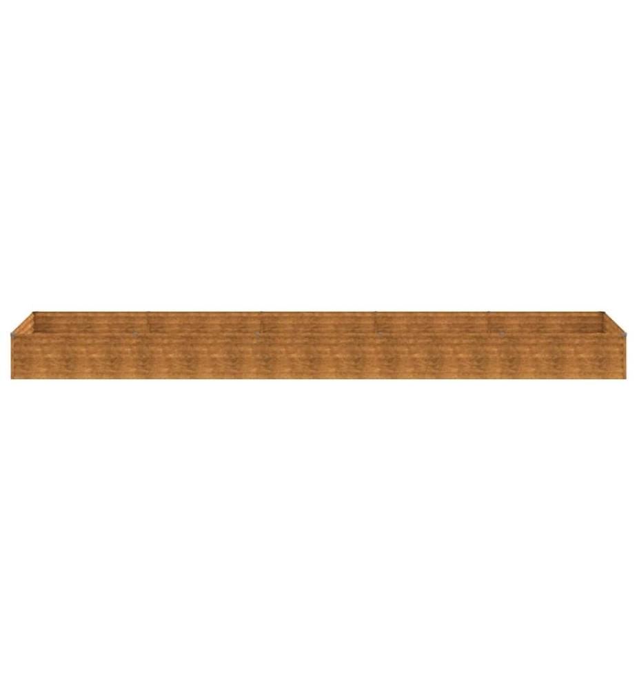 Lit surélevé de jardin 482x100x36 cm acier corten