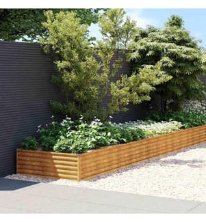 Lit surélevé de jardin 1150x100x36 cm acier corten