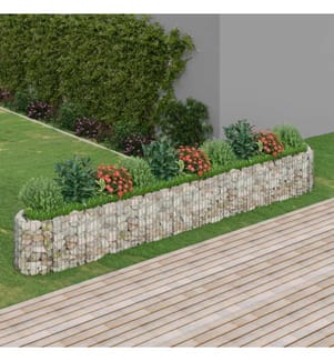 Lit surélevé à gabion Fer galvanisé 400x50x50 cm