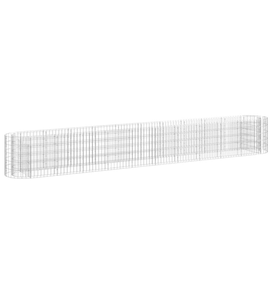 Lit surélevé à gabion Fer galvanisé 400x50x50 cm