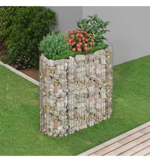 Lit surélevé à gabion Fer galvanisé 120x50x100 cm