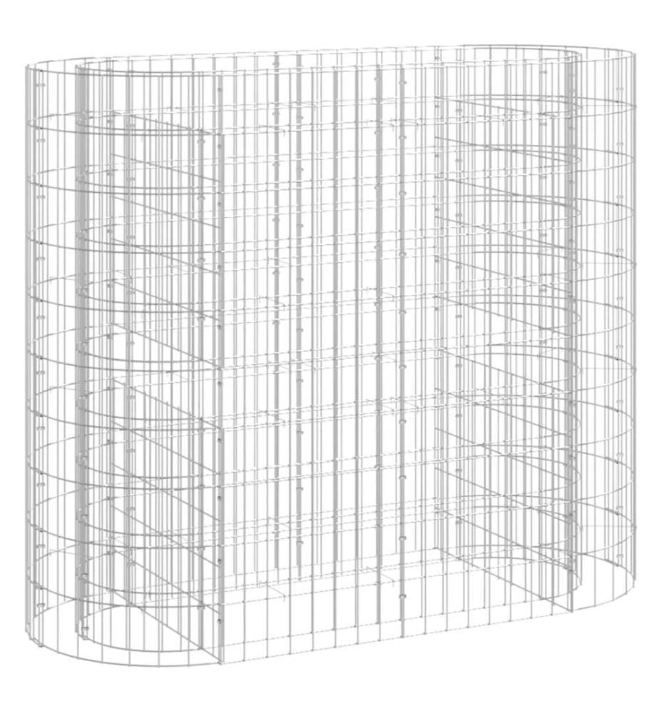 Lit surélevé à gabion Fer galvanisé 120x50x100 cm