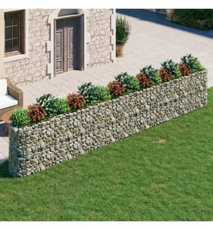 Lit surélevé à gabion Fer galvanisé 610x50x100 cm