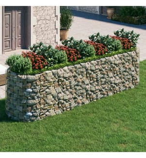 Lit surélevé à gabion Fer galvanisé 400x100x100 cm