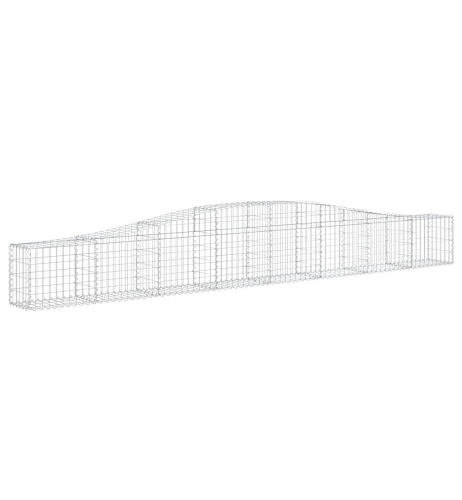 Panier de gabions arqué 400x30x40/60 cm Fer galvanisé
