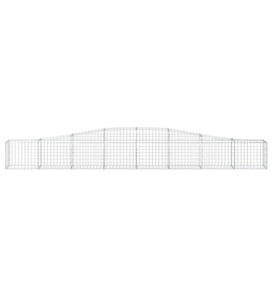 Panier de gabions arqué 400x30x40/60 cm Fer galvanisé