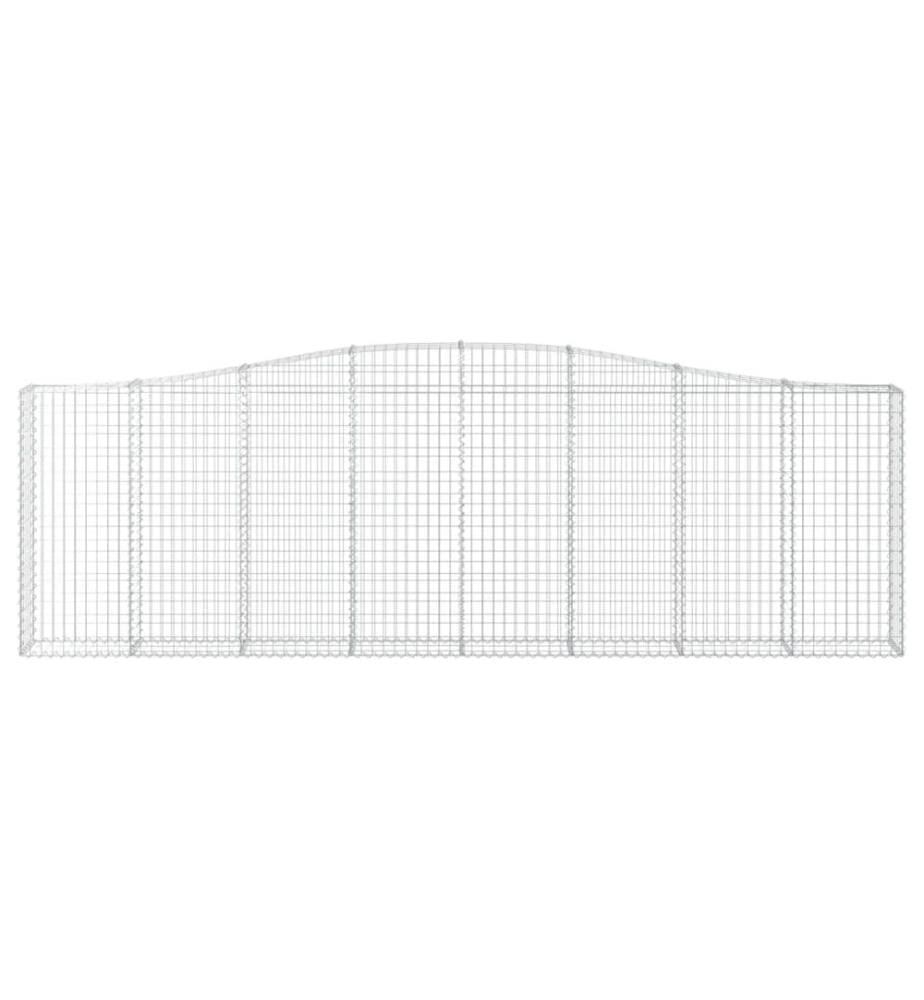 Panier de gabions arqué 400x30x120/140 cm Fer galvanisé