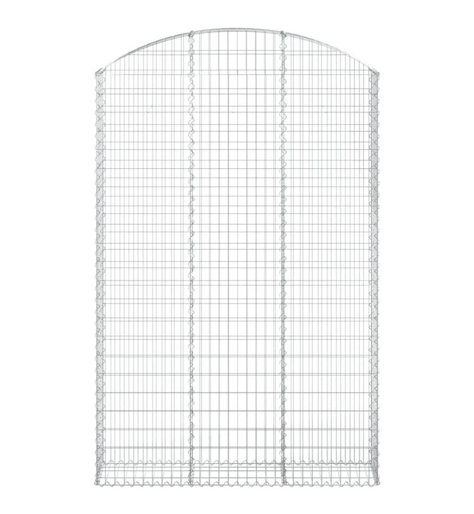 Panier de gabions arqué 150x30x220/240 cm Fer galvanisé