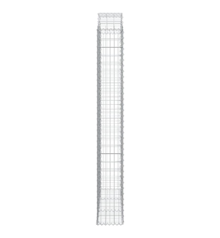 Panier de gabions arqué 150x30x220/240 cm Fer galvanisé