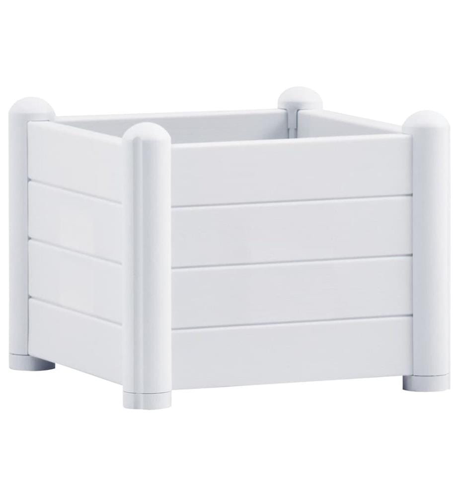 Lit surélevé de jardin PP Blanc 43x43x35 cm