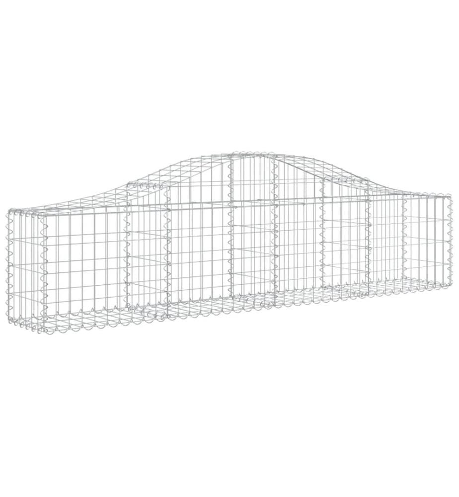 Paniers à gabions arqués 6 pcs 200x30x40/60 cm Fer galvanisé