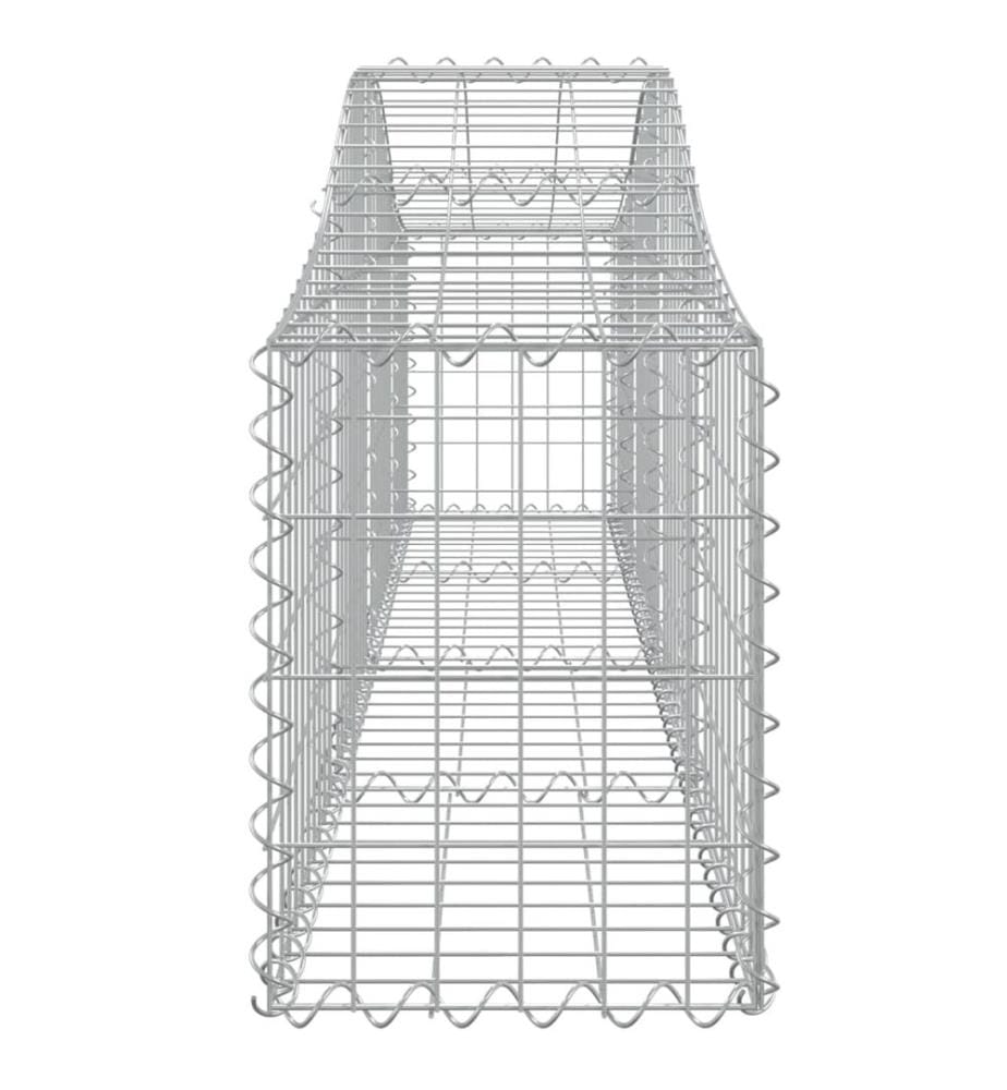 Paniers à gabions arqués 6 pcs 200x30x40/60 cm Fer galvanisé