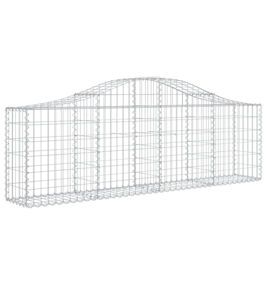 Paniers à gabions arqués 12 pcs 200x30x60/80 cm Fer galvanisé