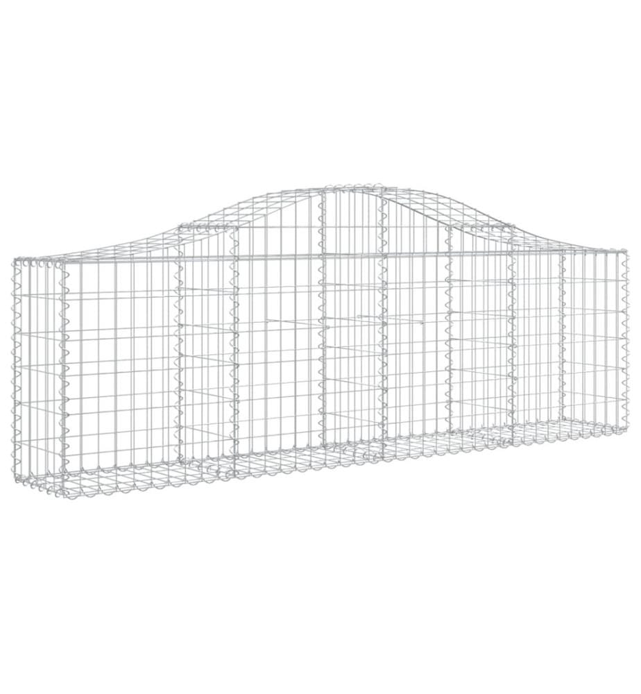 Paniers à gabions arqués 13 pcs 200x30x60/80 cm Fer galvanisé