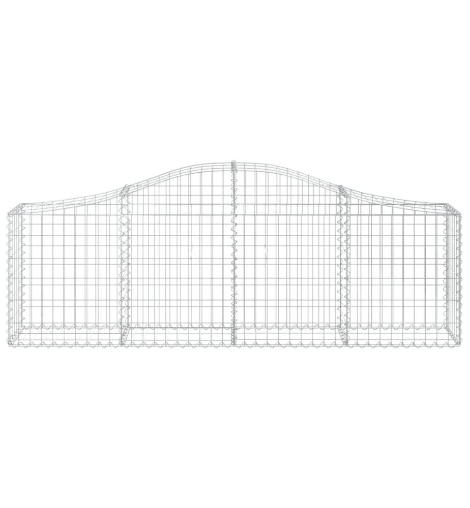 Paniers à gabions arqués 13 pcs 200x30x60/80 cm Fer galvanisé