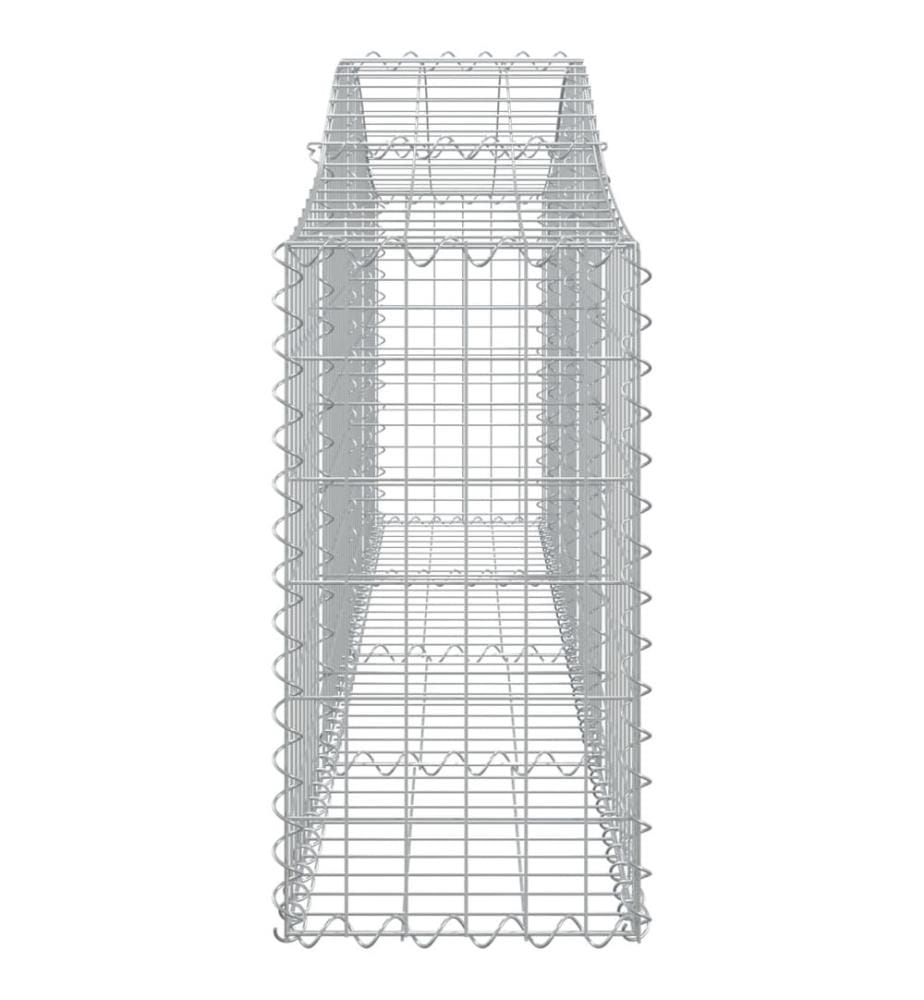 Paniers à gabions arqués 13 pcs 200x30x60/80 cm Fer galvanisé