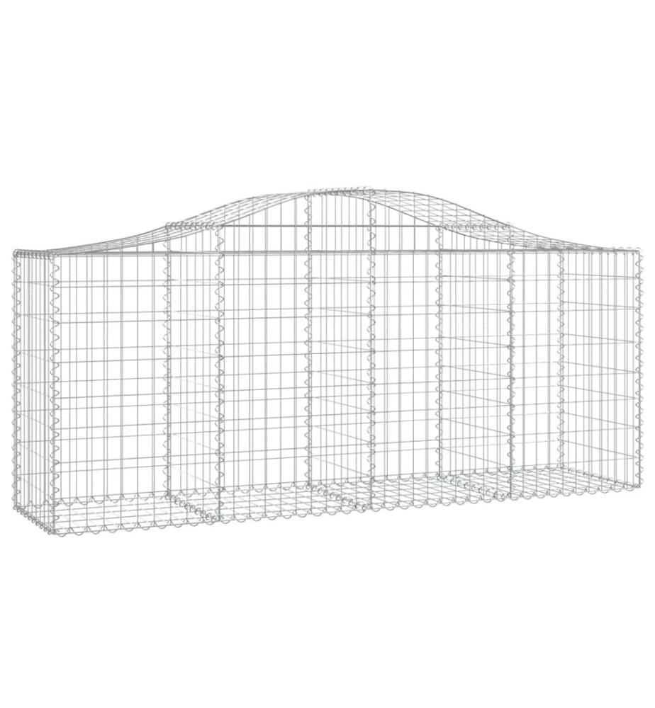 Paniers à gabions arqués 11 pcs 200x50x80/100 cm Fer galvanisé