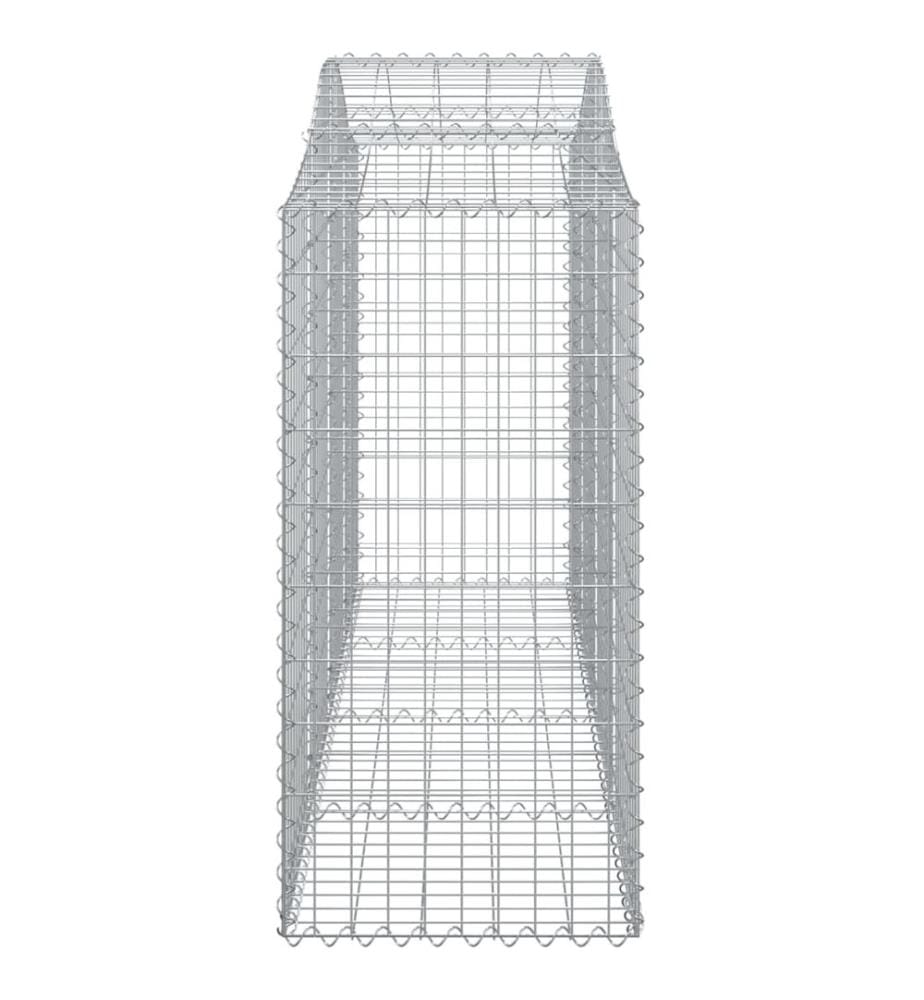 Paniers à gabions arqués 3 pcs 200x50x100/120 cm fer galvanisé