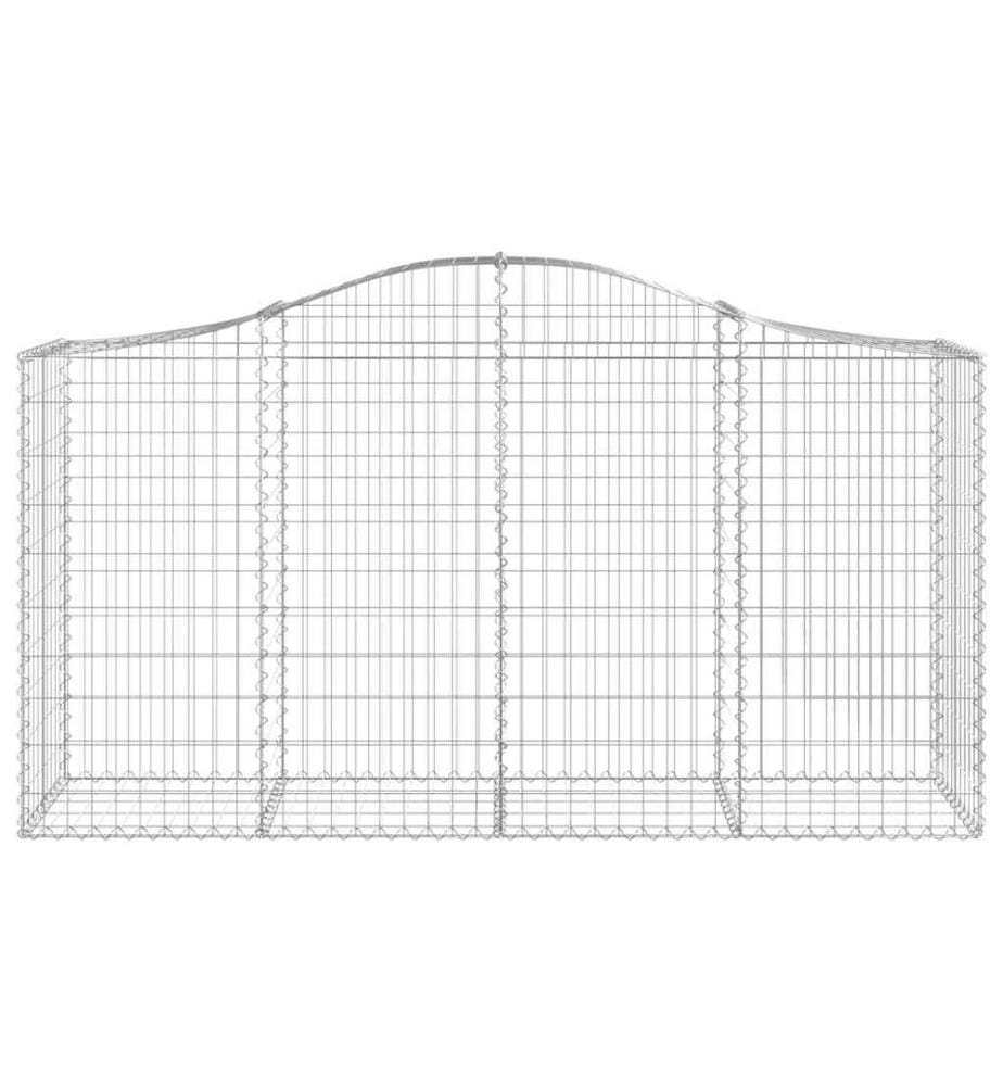 Paniers à gabions arqués 8 pcs 200x50x100/120 cm fer galvanisé