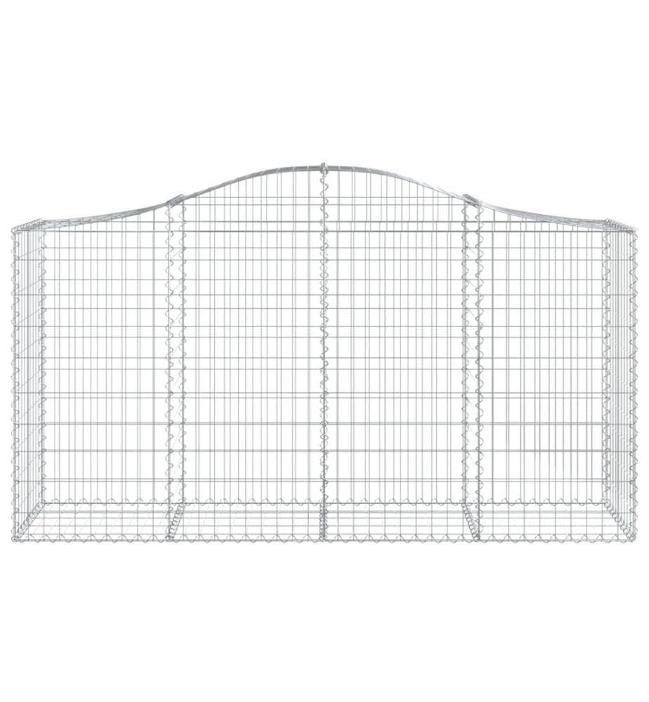 Paniers à gabions arqués 11 pcs 200x50x100/120 cm fer galvanisé