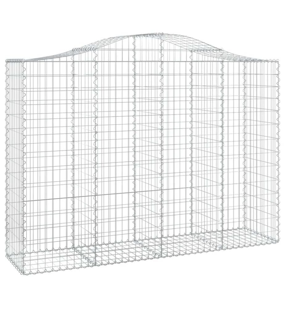 Paniers à gabions arqués 8 pcs 200x50x140/160 cm Fer galvanisé