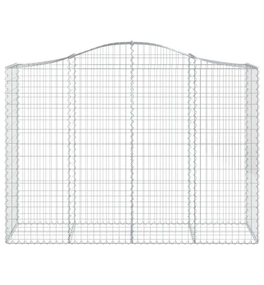 Paniers à gabions arqués 8 pcs 200x50x140/160 cm Fer galvanisé