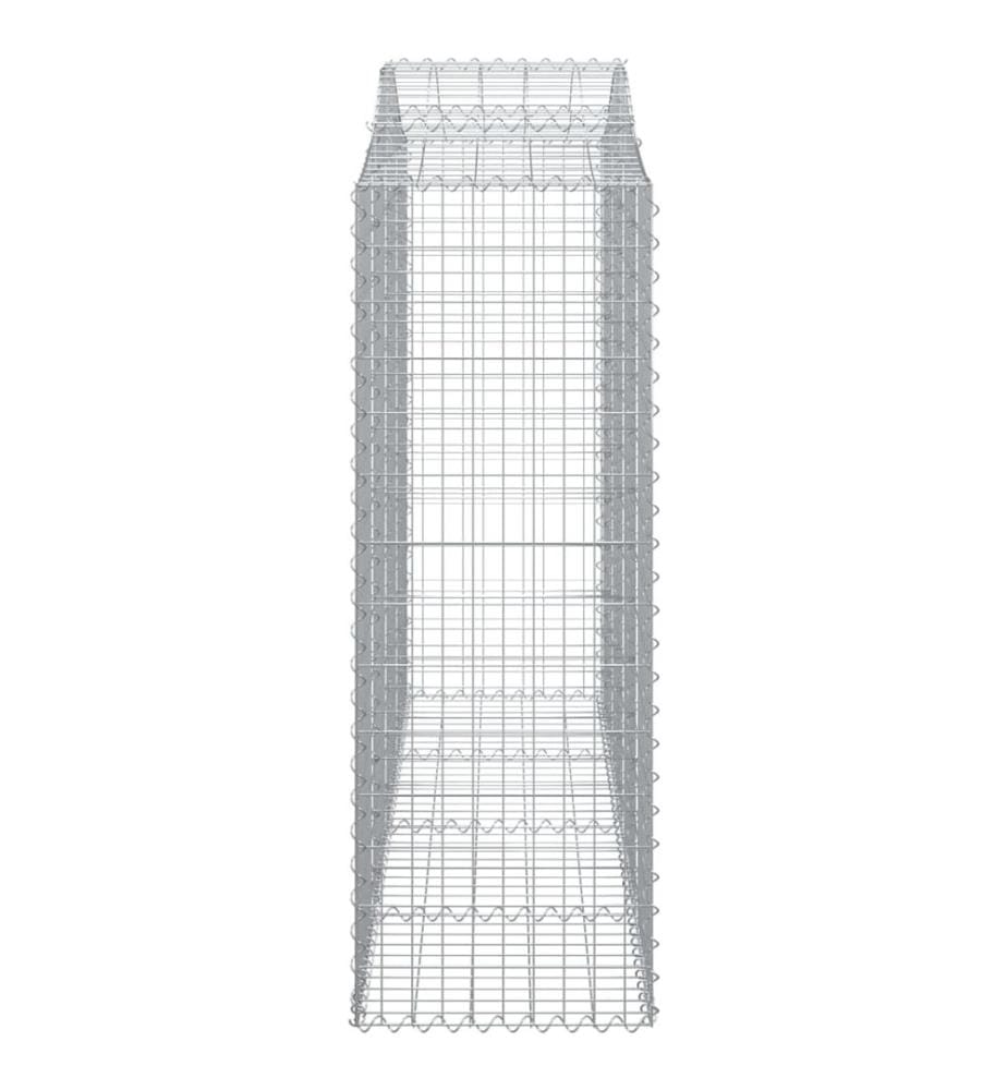 Paniers à gabions arqués 8 pcs 200x50x140/160 cm Fer galvanisé