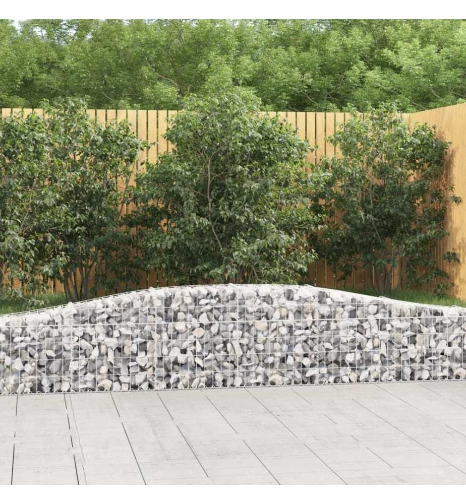 Paniers à gabions arqués 7 pcs 400x30x40/60 cm Fer galvanisé