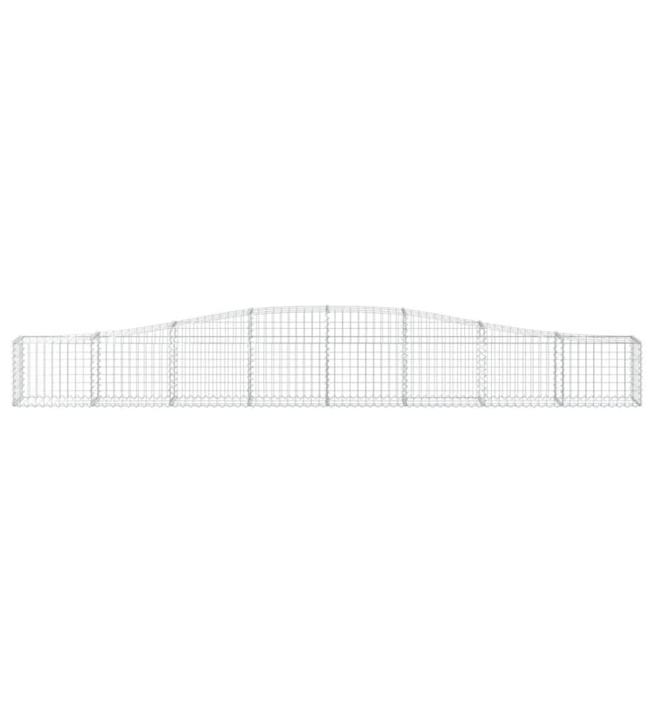 Paniers à gabions arqués 7 pcs 400x30x40/60 cm Fer galvanisé