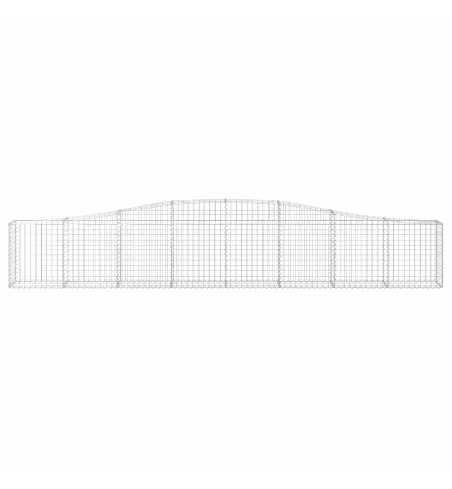 Paniers à gabions arqués 3 pcs 400x30x60/80 cm Fer galvanisé