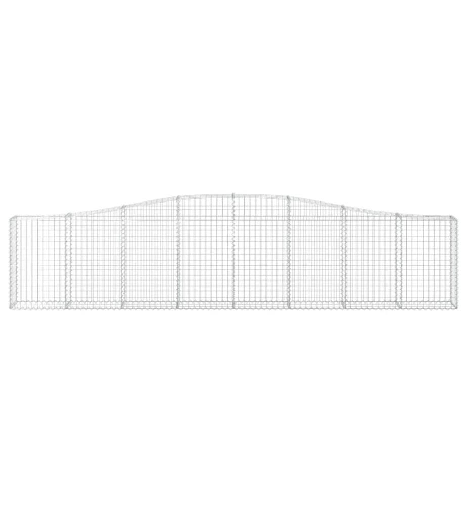 Paniers à gabions arqués 7 pcs 400x30x80/100 cm Fer galvanisé
