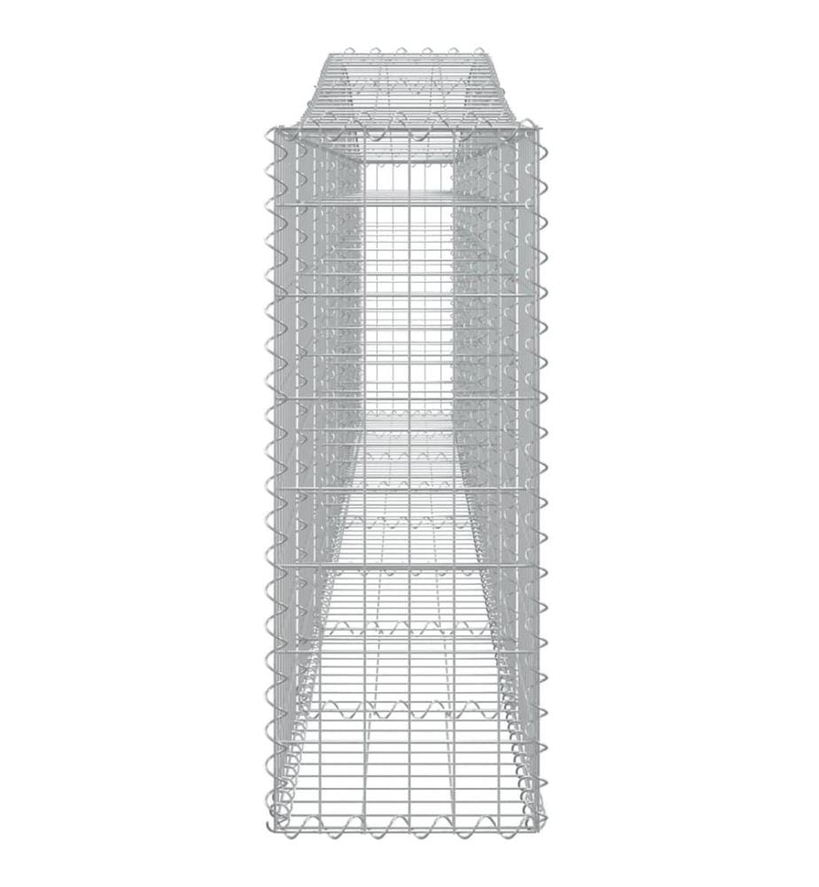 Paniers à gabions arqués 7 pcs 400x30x80/100 cm Fer galvanisé