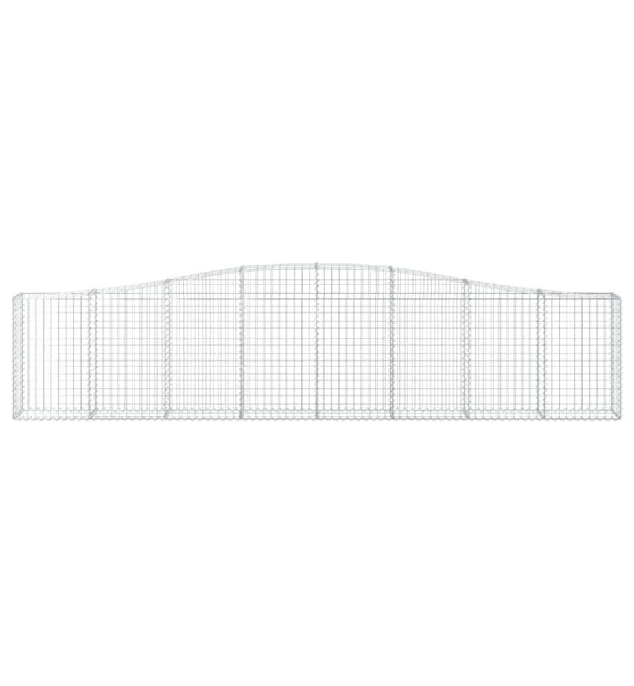 Paniers à gabions arqués 9 pcs 400x30x80/100 cm Fer galvanisé