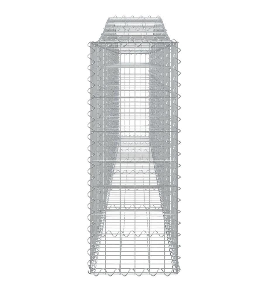 Paniers à gabions arqués 9 pcs 400x30x80/100 cm Fer galvanisé