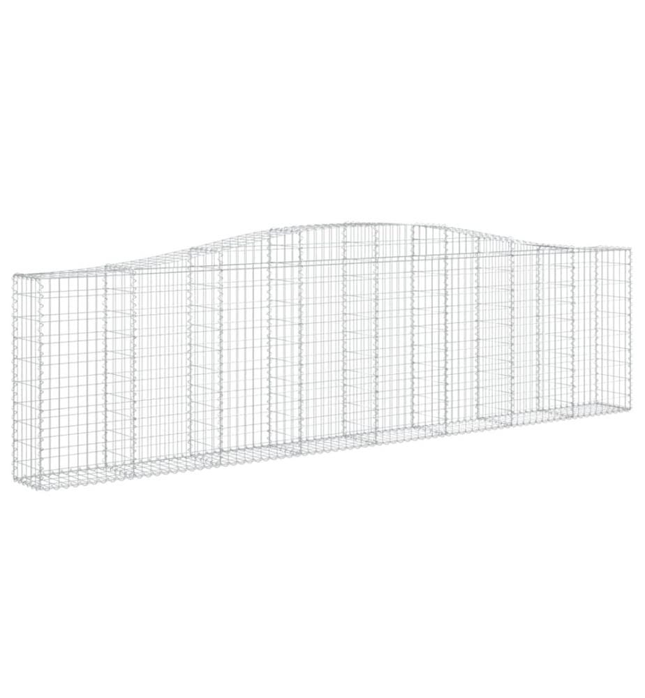 Paniers à gabions arqués 5 pcs 400x30x100/120 cm Fer galvanisé
