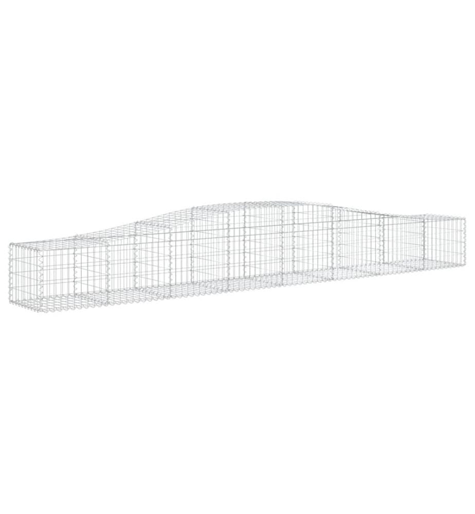 Paniers à gabions arqués 7 pcs 400x50x40/60 cm Fer galvanisé