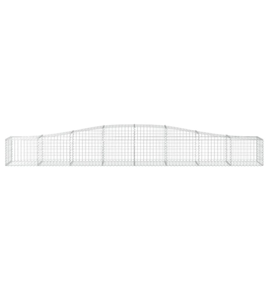 Paniers à gabions arqués 7 pcs 400x50x40/60 cm Fer galvanisé