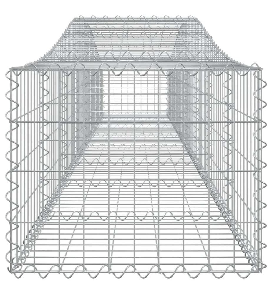 Paniers à gabions arqués 7 pcs 400x50x40/60 cm Fer galvanisé