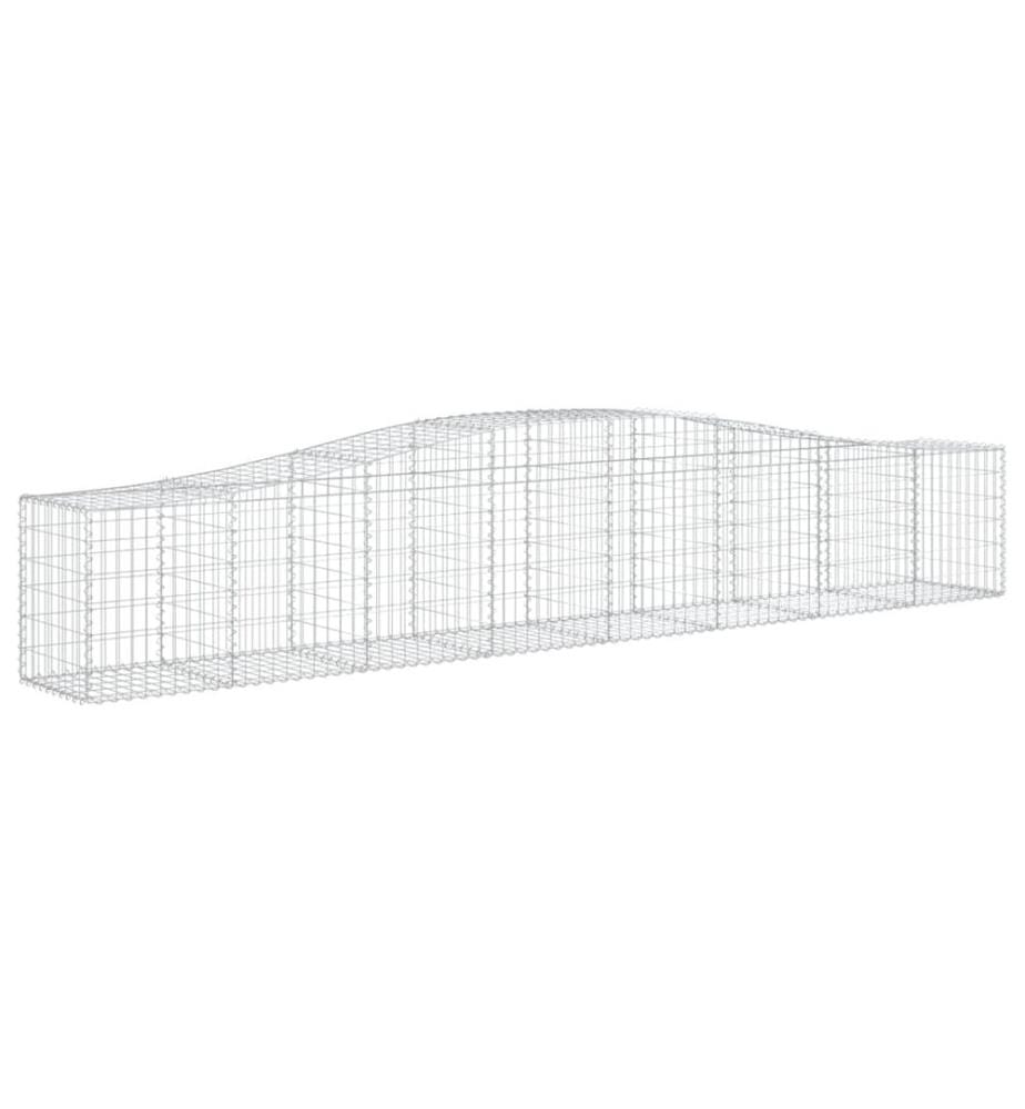 Paniers à gabions arqués 8 pcs 400x50x60/80 cm Fer galvanisé
