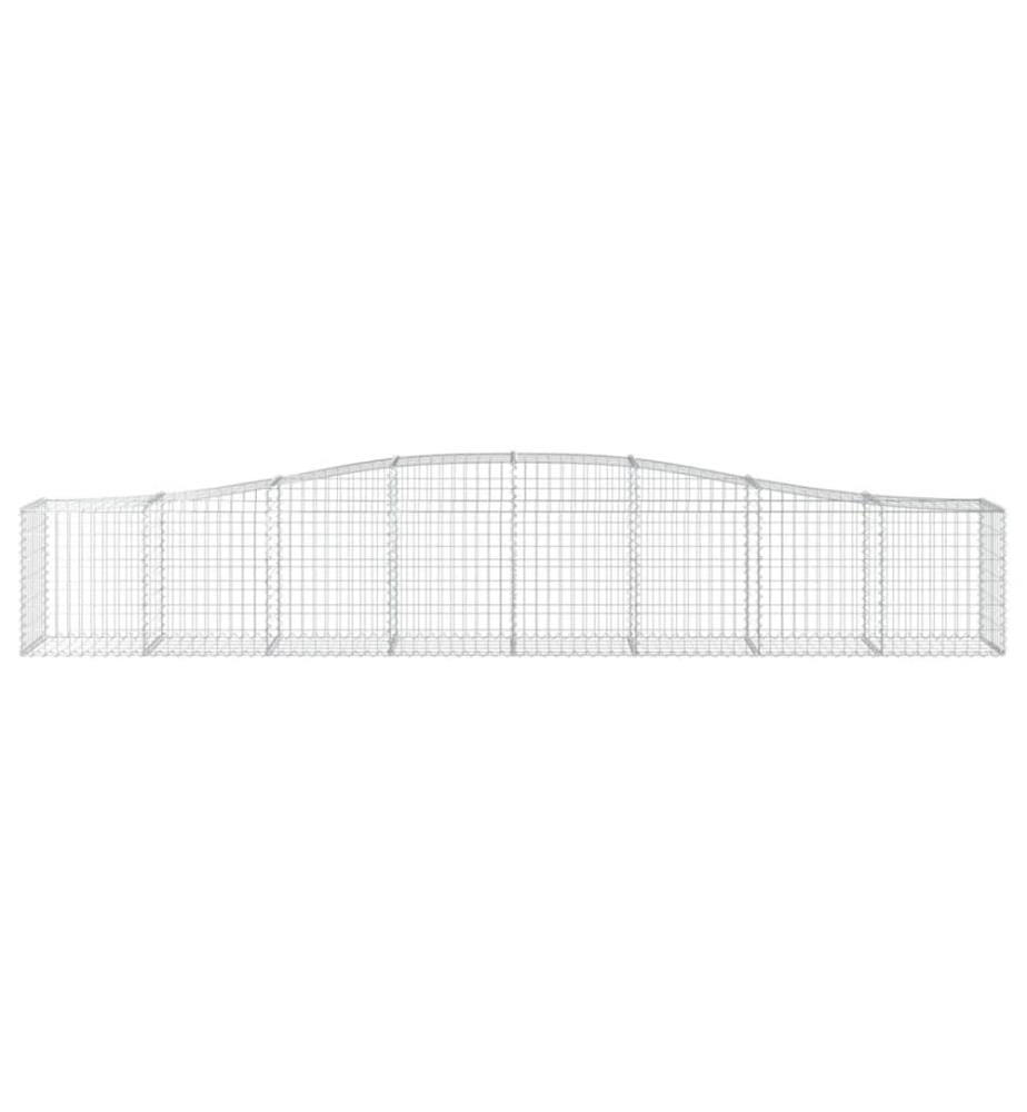 Paniers à gabions arqués 8 pcs 400x50x60/80 cm Fer galvanisé