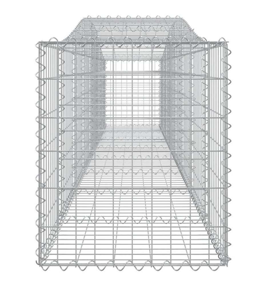 Paniers à gabions arqués 8 pcs 400x50x60/80 cm Fer galvanisé