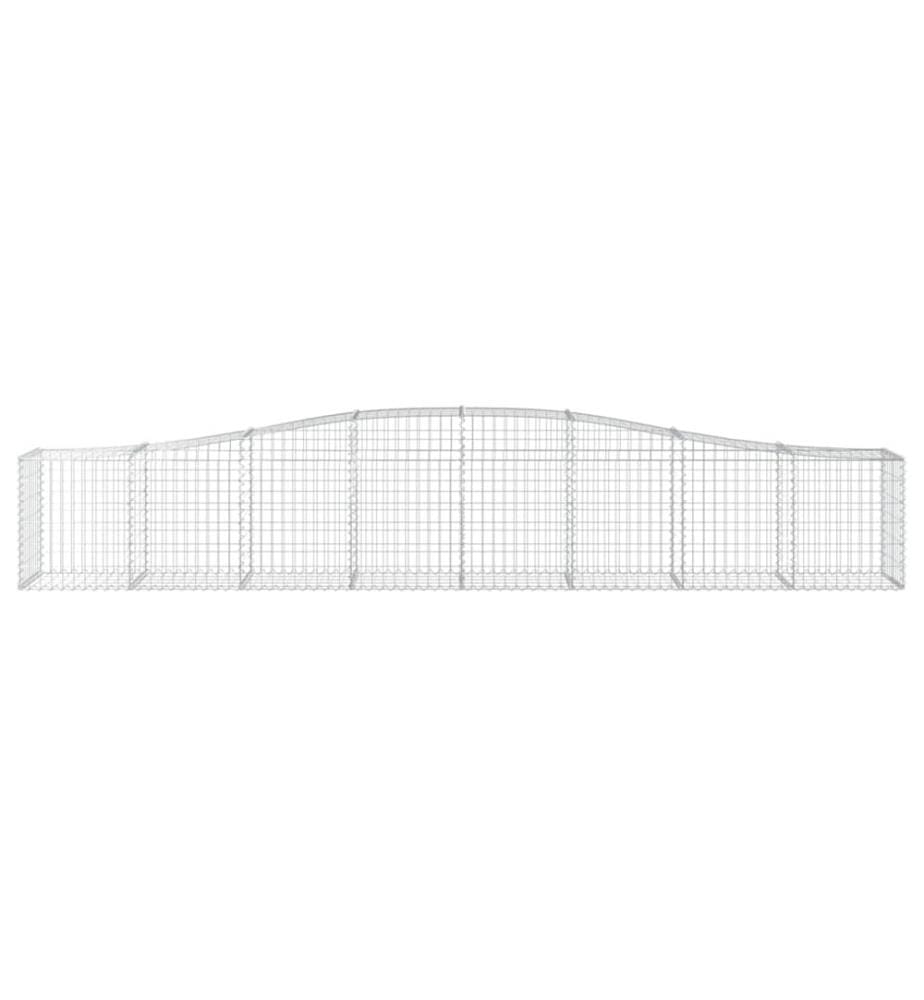 Paniers à gabions arqués 10 pcs 400x50x60/80 cm Fer galvanisé