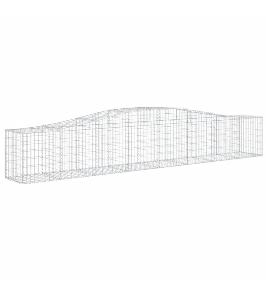 Paniers à gabions arqués 15 pcs 400x50x60/80 cm Fer galvanisé