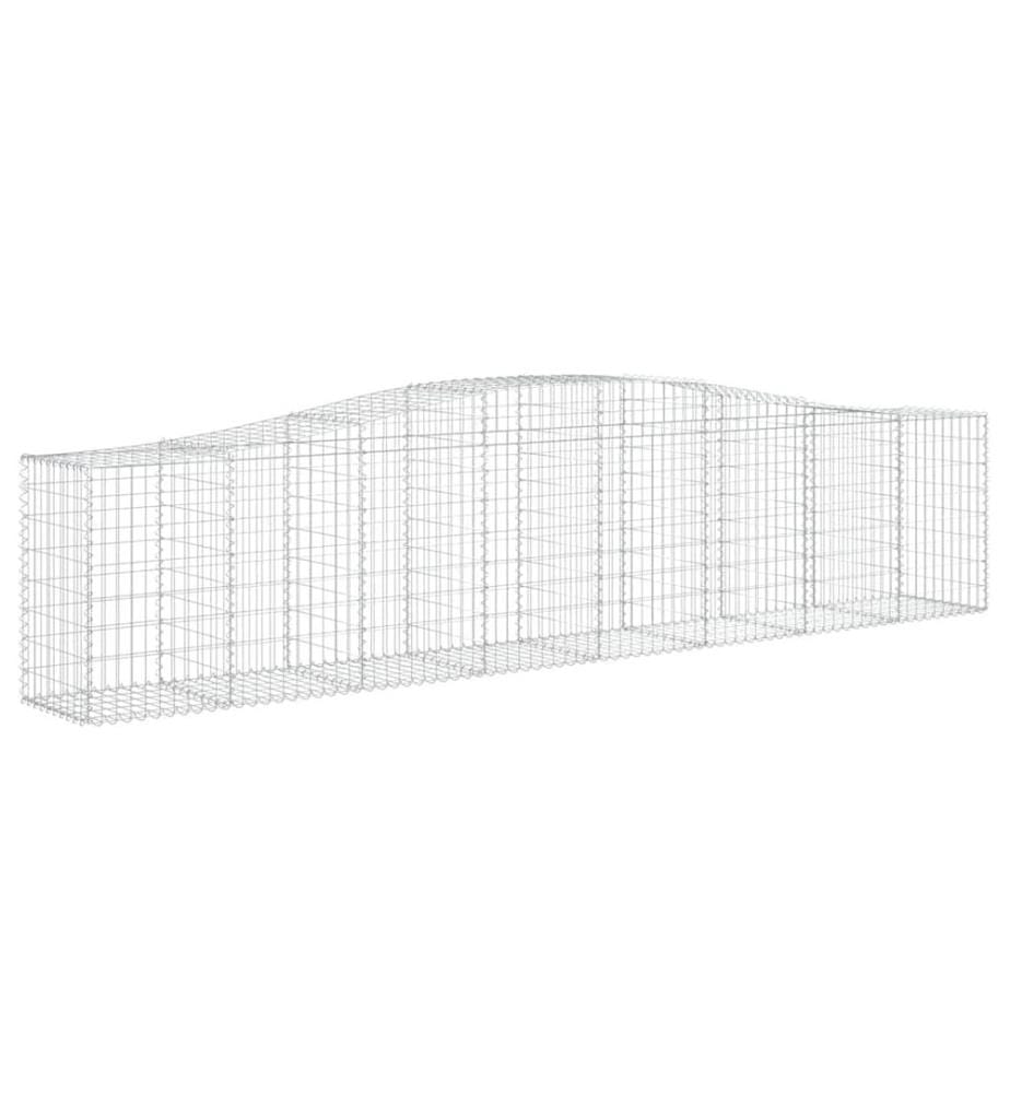 Paniers à gabions arqués 7 pcs 400x50x80/100 cm Fer galvanisé