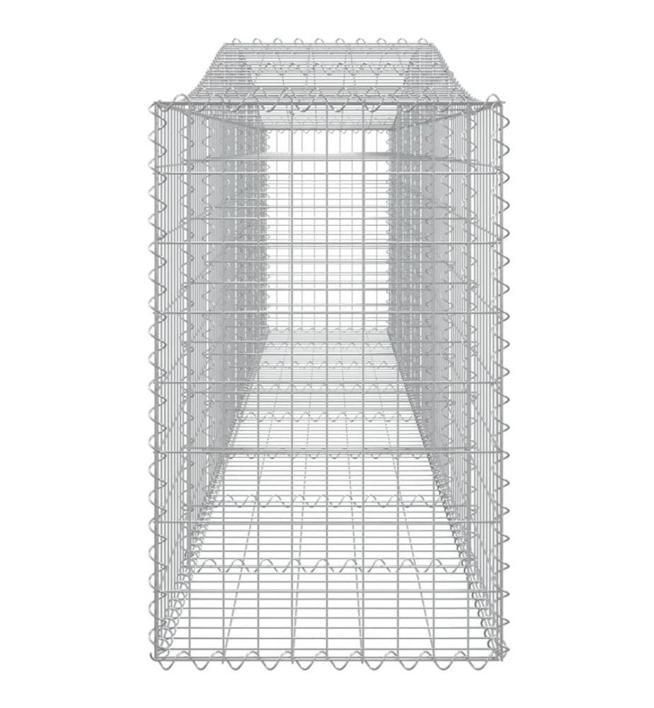 Paniers à gabions arqués 9 pcs 400x50x80/100 cm Fer galvanisé